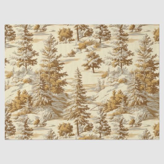 Winterwald Toile de Jouy Muster (7) Seidenpapier (Vorderseite)
