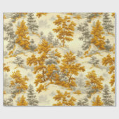 Winterwald Toile de Jouy Muster (8) Geschenkpapier (Flach)