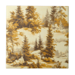 Winterwald Toile de Jouy Muster (9) Fliese