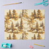 Winterwald Toile de Jouy Muster (9) Seidenpapier (Basteln)