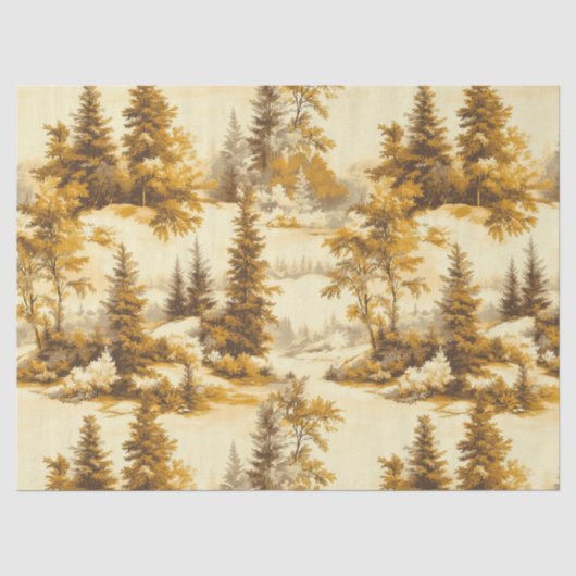 Winterwald Toile de Jouy Muster (9) Seidenpapier (Vorderseite)