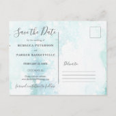 Winterwald und Hirsche Postkarte (Rückseite)