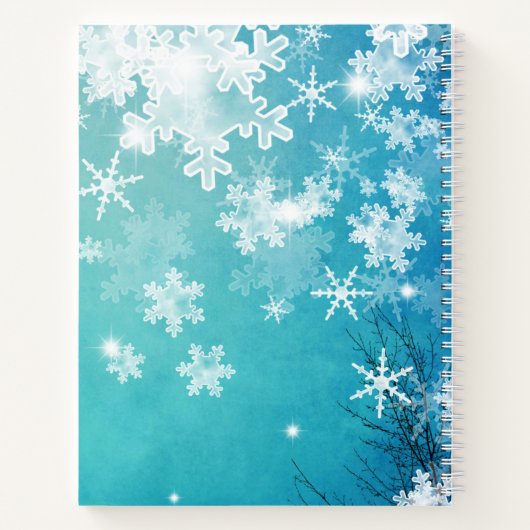 Winterwald- und Hirschskizze Notizblock (Rückseite)