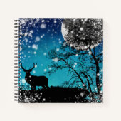 Winterwald- und RehNotebook Notizblock (Vorderseite)