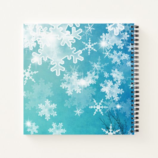 Winterwald- und RehNotebook Notizblock (Rückseite)