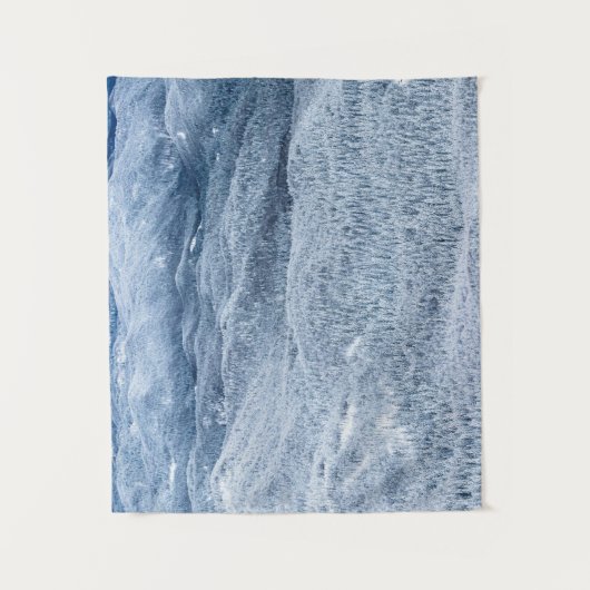 Winterwald unter Schnee Wandteppich (Vorderseite)