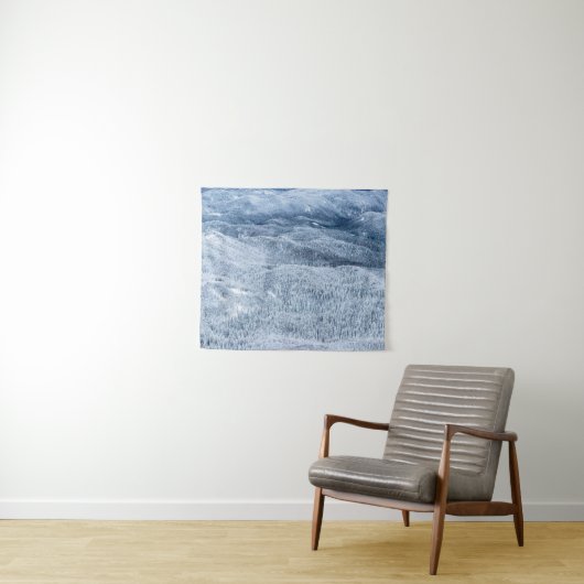 Winterwald unter Schnee Wandteppich (Beispiel (Horizontal))