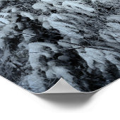 Winterwald Vintage Waldlandschneebedeckte Bäume Poster (Ecke)