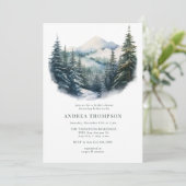 Winterwald | Waldeinladungen Einladung (Stehend Vorderseite)