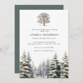 Winterwald | Waldeinladungen Einladung (Vorne/Hinten)