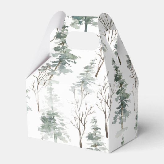 Winterwald | Waldhochzeit Geschenkschachtel (Rückseite)