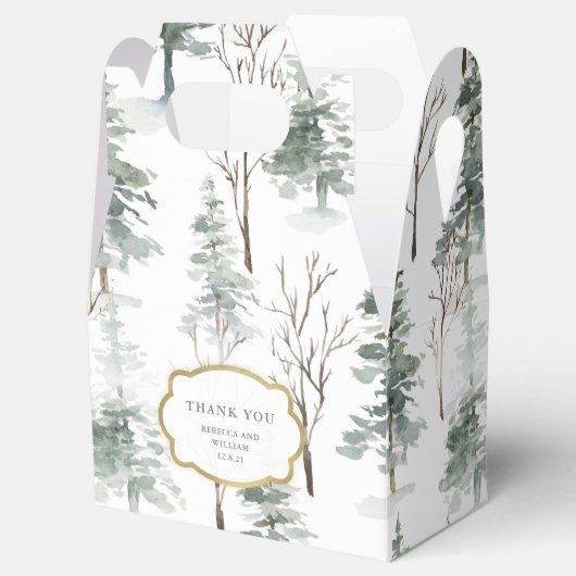 Winterwald | Waldhochzeit Geschenkschachtel (Geöffnet)