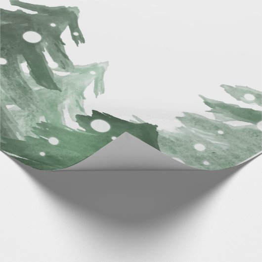 Winterwald, Waldschnee Geschenkpapier (Ecke)