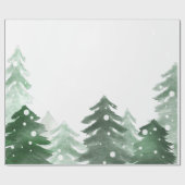 Winterwald, Waldschnee Geschenkpapier (Flach)