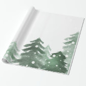 Winterwald, Waldschnee Geschenkpapier (Ungerollt)