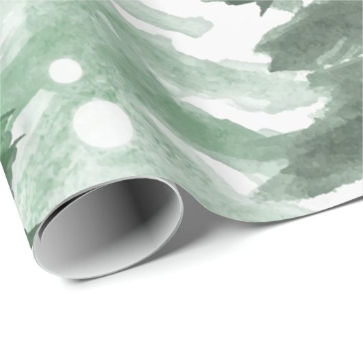 Winterwald, Waldschnee Geschenkpapier (Rolleneckpunkt)