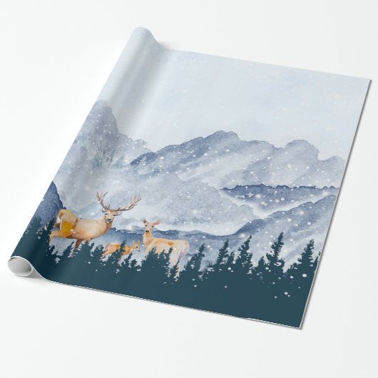 Winterwald,Waldtiere Geschenkpapier (Ungerollt)