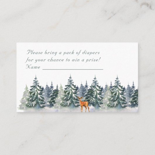 Winterwald-Waldtiererlebnis beginnt Begleitkarte (Rückseite)