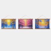 Winterwald Wandteppich Mit Holzrahmen (Dreifach)