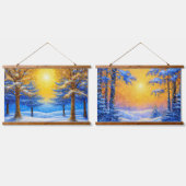 Winterwald Wandteppich Mit Holzrahmen (Doppelt)