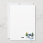 Winterwald Wasserfarbe Camping Weihnachten im Frei (Rückseite)