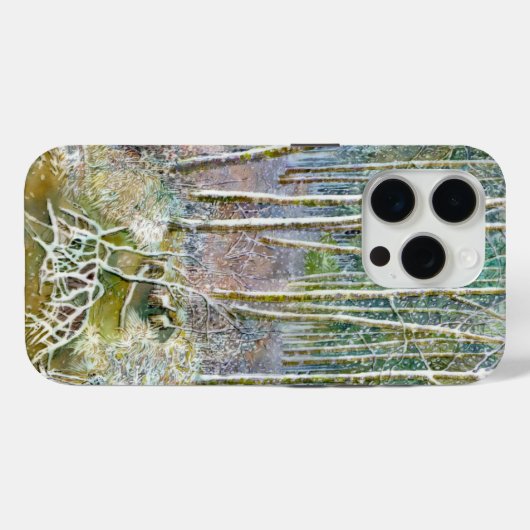 Winterwald Wasserfarbe Case-Mate iPhone Hülle (Rückseite (Horizontal))