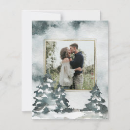 Winterwald Wasserfarbe | Foto Save the Date