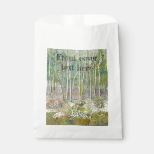 Winterwald Wasserfarbe Geschenktütchen