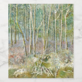 Winterwald Wasserfarbe Weinetikett (Einzelnes Label)