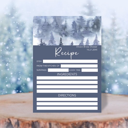 Winterwald Wasserfarbenrezept für die Braut