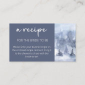 Winterwald Wasserfarbenrezept für die Braut Begleitkarte (Vorderseite)