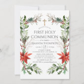 Winterwald Weihnachten Erste Heilige Kommune Einladung (Vorderseite)