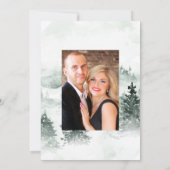 Winterwald Weihnachten Rustikales Hochzeitsfest Fo Einladung (Rückseite)