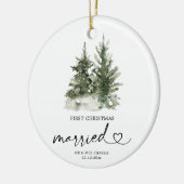 Winterwald Weihnachten Verheiratete Ornament Gesch (Links)