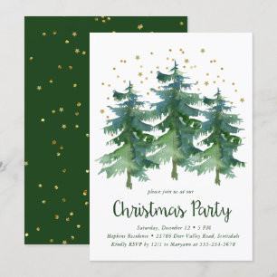 Winterwald Weihnachts-Party Einladung