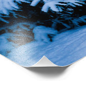 Winterwald Weihnachtsbaum Fotodruck (Ecke)