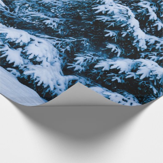 Winterwald Weihnachtsbaum Geschenkpapier (Ecke)
