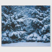 Winterwald Weihnachtsbaum Geschenkpapier (Flach)