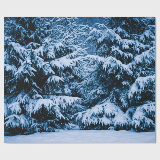 Winterwald Weihnachtsbaum Geschenkpapier (Flach)