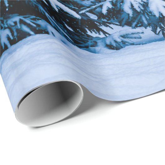 Winterwald Weihnachtsbaum Geschenkpapier (Rolleneckpunkt)