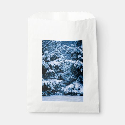 Winterwald Weihnachtsbaum Geschenktütchen (Vorderseite)