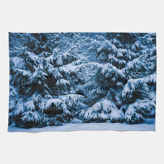 Winterwald Weihnachtsbaum Handtuch (Horizontal)