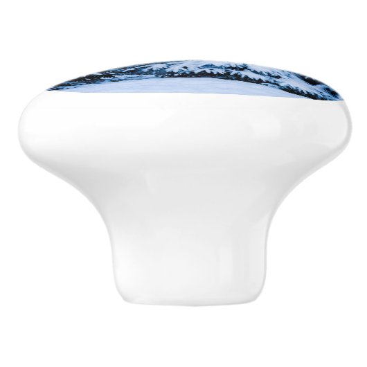 Winterwald Weihnachtsbaum Keramikknauf (Seitenansicht)