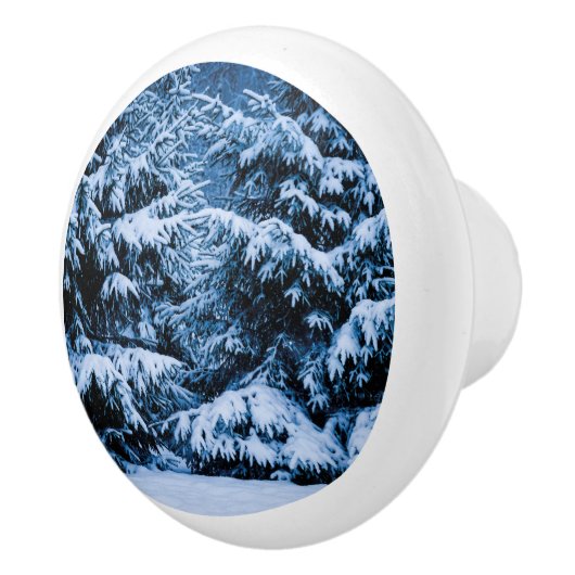 Winterwald Weihnachtsbaum Keramikknauf (Rechts)