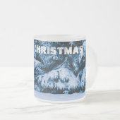 Winterwald Weihnachtsbaum Mattglastasse (VorderseiteRechts)