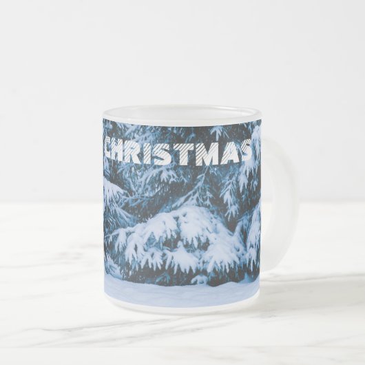 Winterwald Weihnachtsbaum Mattglastasse (VorderseiteRechts)