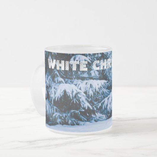 Winterwald Weihnachtsbaum Mattglastasse (Vorderseite Links)