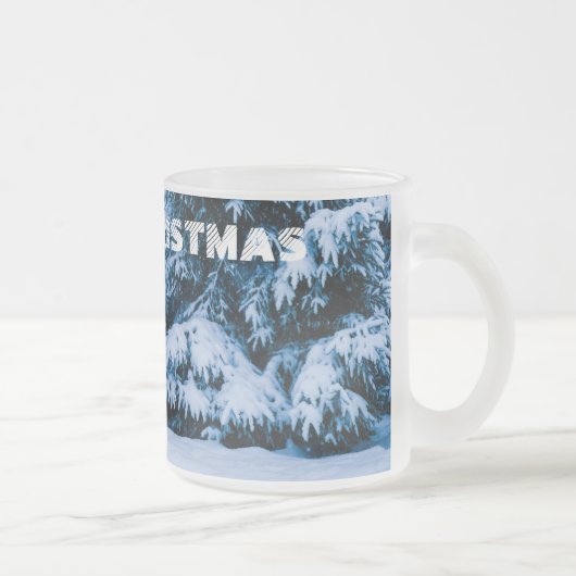 Winterwald Weihnachtsbaum Mattglastasse (Rechts)