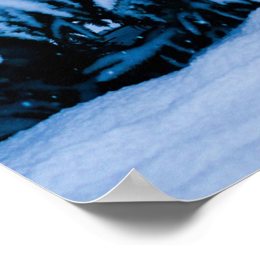 Winterwald Weihnachtsbaum Poster (Ecke)