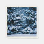 Winterwald Weihnachtsbaum Serviette (Vorderseite)
